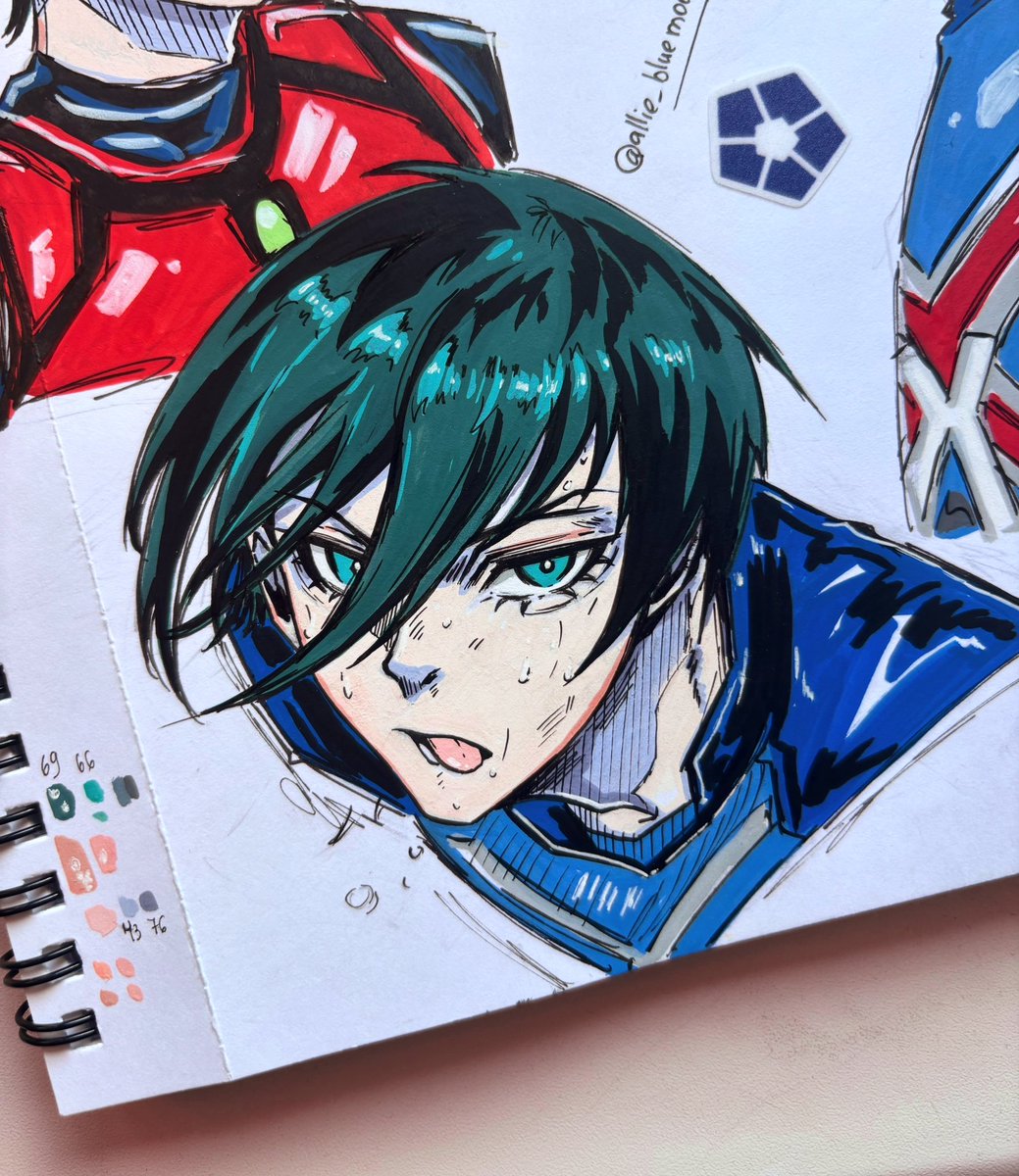 Lashes God #bluelock #itoshirin #traditionalart #sketchbook #acrylic #fanart #animeart