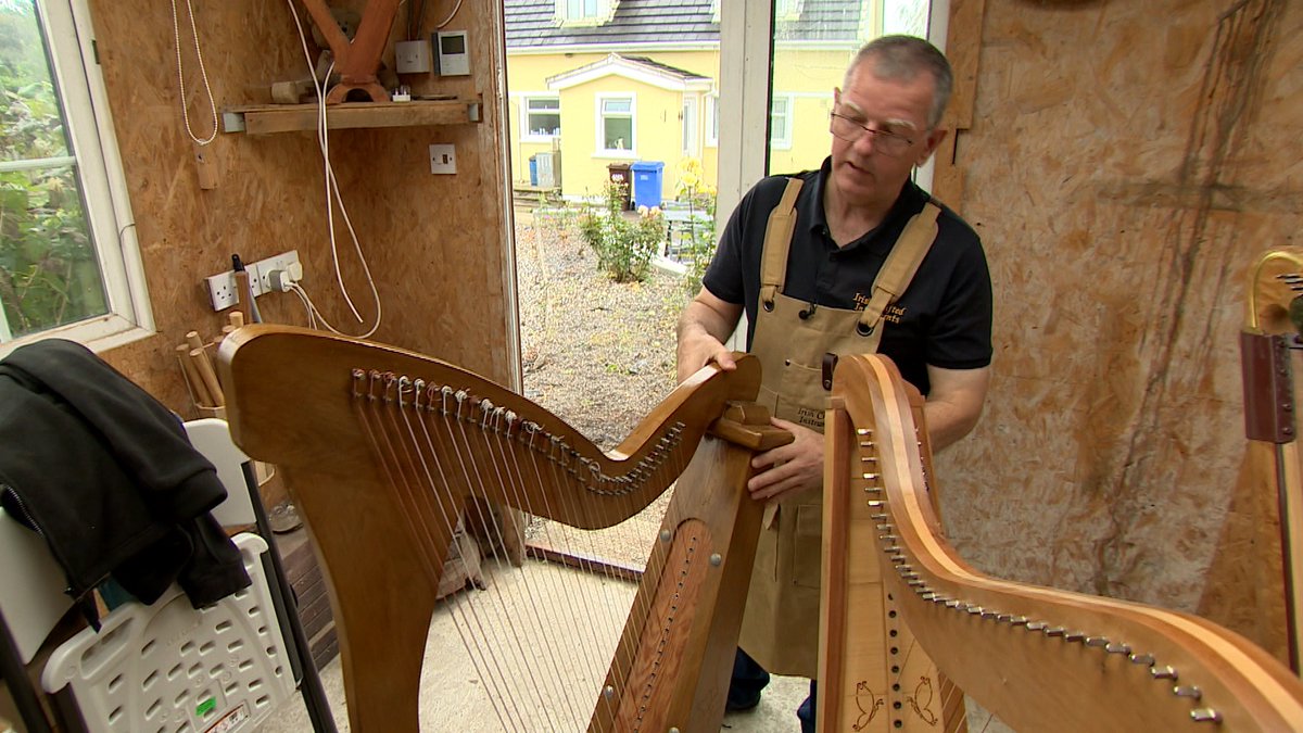 Meet Gerard Doheny, a master craftsman from County Laois who breathes life into Ireland’s rich musical heritage, specialising in creating &amp; restoring traditional Irish instruments including the harp on #RTENationwide Monday 24th February <a href="/RTEOne/">RTÉ One</a> 7pm <a href="/reemelhassany/">Reem El-Hassany (ريم)</a> <a href="/LaoisHour/">#LaoisHour</a> RT