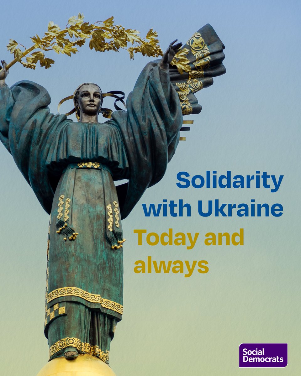 Today marks the third anniversary of the Russian invasion of Ukraine.

We in the Social Democrats want to express our solidarity with the people of Ukraine not just today, but always.