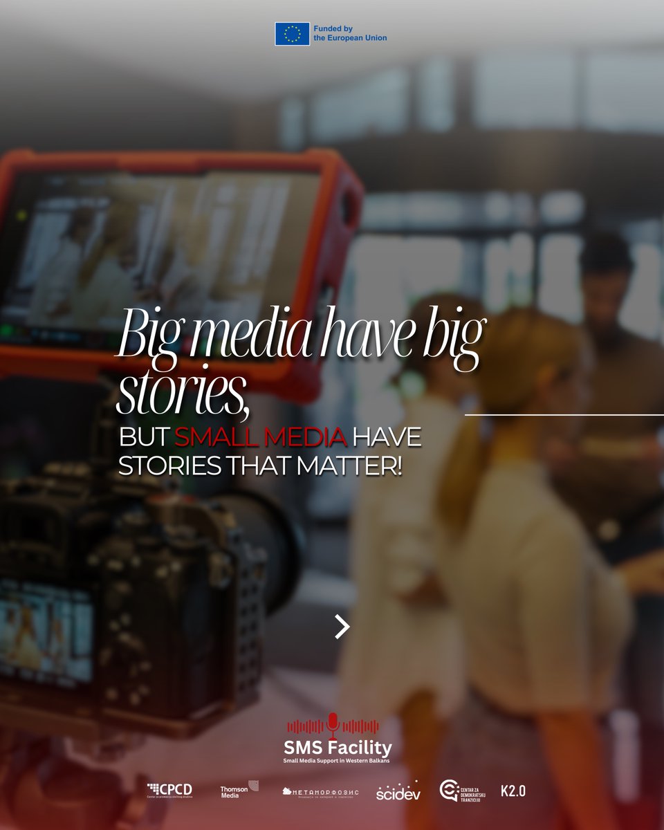 journalift's tweet image. The Small Media Support (SMS) Facility strengthens local media in the Western Balkans. With funding, training, mentoring &amp;amp; self-assessment tools, it helps outlets grow, boost credibility &amp;amp; achieve sustainability. Learn more: tinyurl.com/mwfpaktf
#SMSFacility #MediaDevelopment