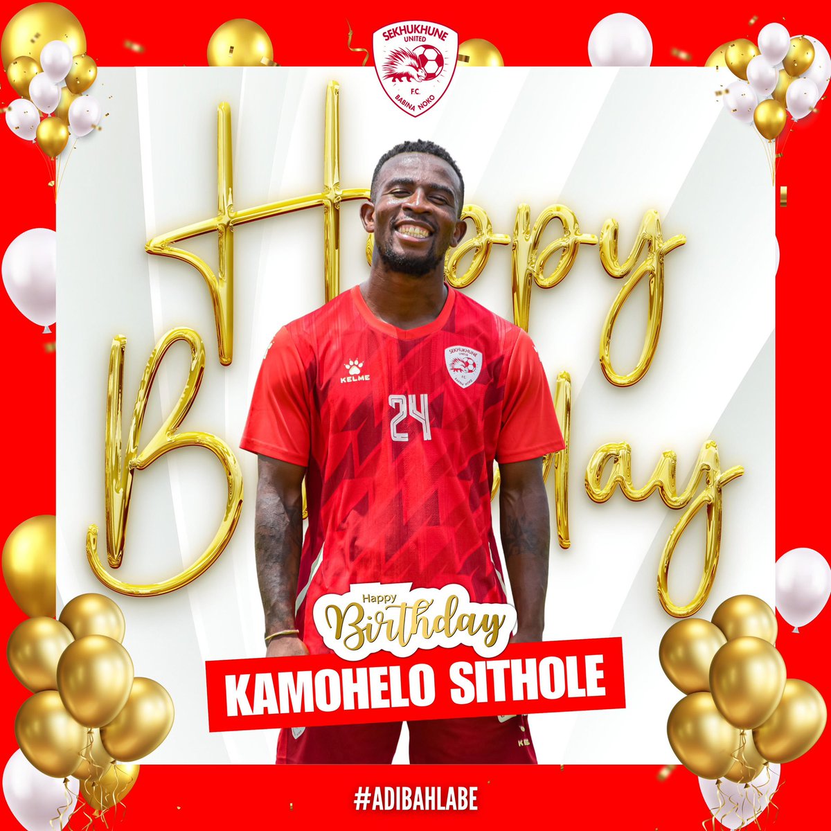 SekhukhuneFc's tweet photo. Please join us in wishing the last of our February babies, Kamo Sithole, a Happy Birthday.
Babina Noko hope you're having a wonderful day, Jobe!
ππππππ
#Adibahlable https://t.co/y0iNk14dz1
