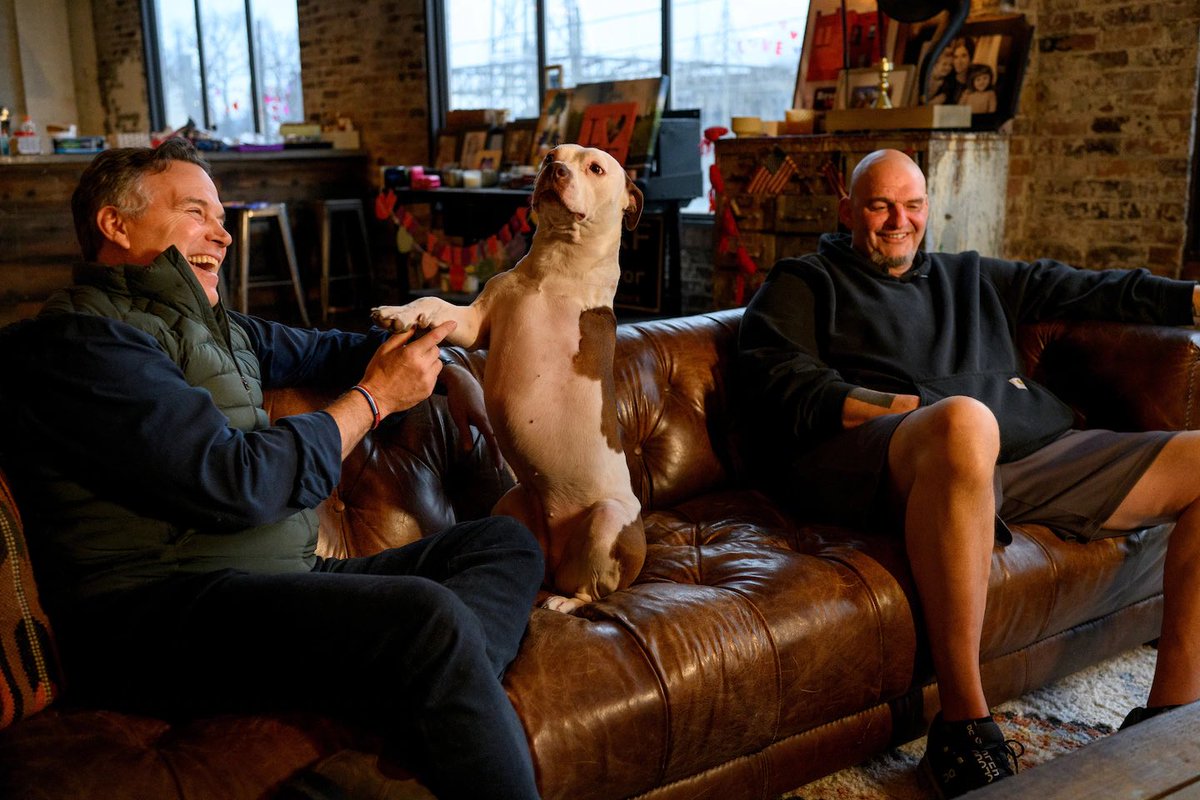 ZitoSalena's tweet photo. The conversation between @SenMcCormickPA & @SenFettermanPA was organic, straightforward and reflected two guys finding common ground. In many ways, it mirrored conversations I have witnessed for years in Pennsylvania diners, bars, bowling alleys, community centers, Elks clubs and Farm Bureau meetings — conversations between people whose lives and interests and politics defy conventional stereotypes. https://t.co/VImlR1qi6i