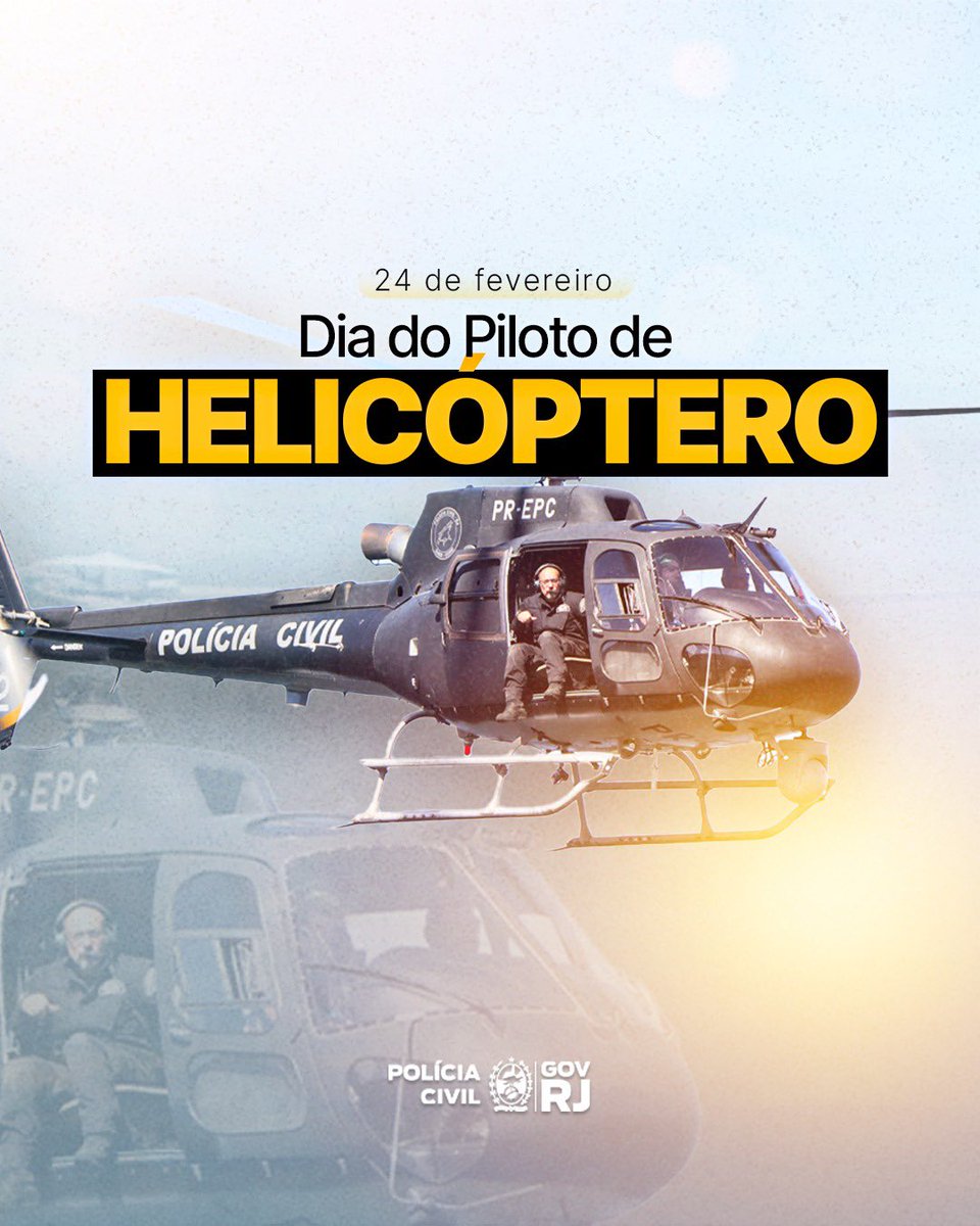 PCERJ's tweet photo. No Dia do Piloto de Helicóptero, a #Sepol homenageia os profissionais que fazem a diferença na segurança pública, com missão de extrema importância em operações
Nosso agradecimento aos pilotos do Serviço Aeropolicial (Saer), da Coordenadoria de Recursos Especiais (Core). https://t.co/4fONgA2run