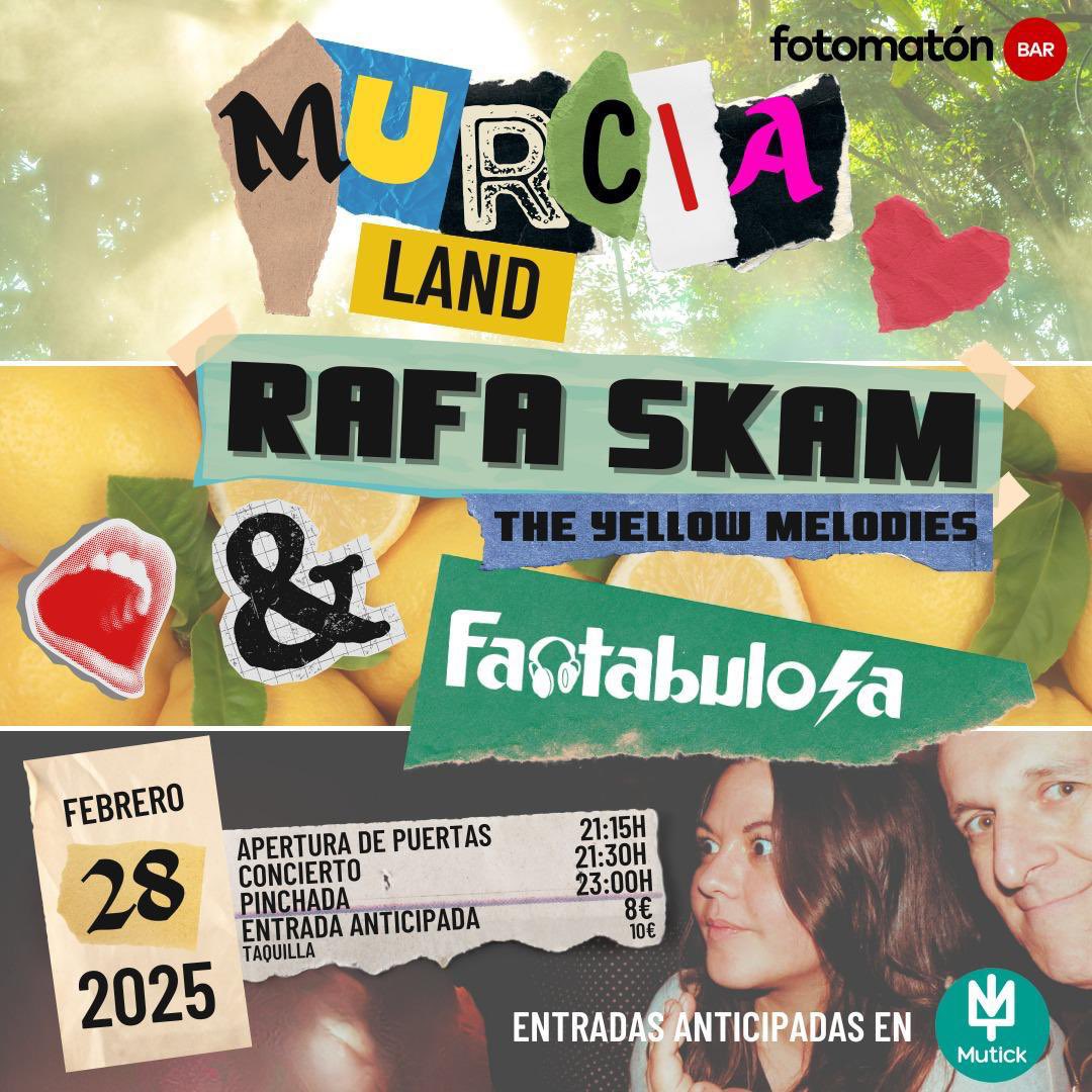The Yellow Melodies (@yellowmelodies) on Twitter photo Este viernes 28 de febrero, Rafa Skam estará en directo en <a href="/FotomatonBar/">FotomatonBar</a> , en Madrid, presentando “Sunshine Pop”, el último álbum de The Yellow Melodies. Tras el concierto, <a href="/Mila_Aniorte/">Mila Aniorte</a> aka Dj Fantabulosa, nos hará bailar desde la cabina Este viernes 28 de febrero, Rafa Skam estará en directo en <a href="/FotomatonBar/">FotomatonBar</a> , en Madrid, presentando “Sunshine Pop”, el último álbum de The Yellow Melodies. Tras el concierto, <a href="/Mila_Aniorte/">Mila Aniorte</a> aka Dj Fantabulosa, nos hará bailar desde la cabina