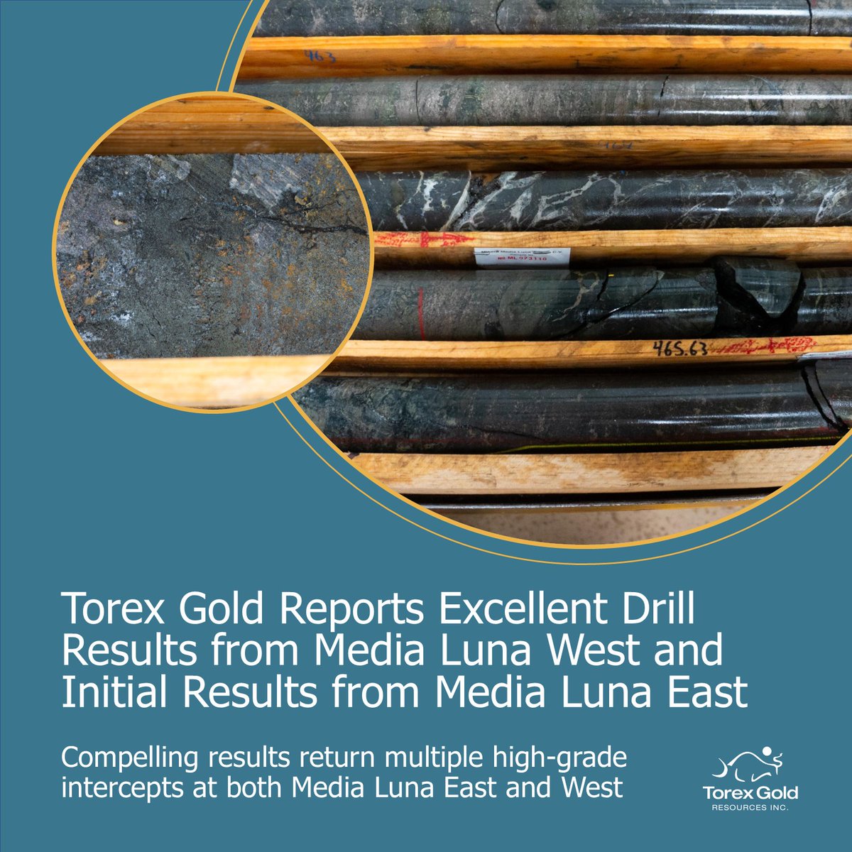 We have released results from our 2024 drilling program at Media Luna West and from initial drill testing undertaken at Media Luna East. Read more here: torexgold.com/news-and-media…
