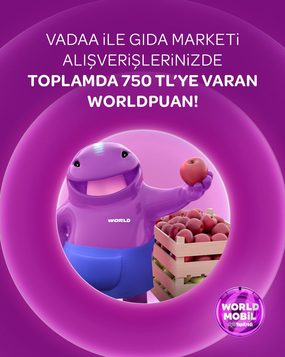 Vadaa ile gıda sektöründe tek seferde yapacağınız ilk 2.000 TL ve üzeri alışverişinizden sonraki her 2.000 TL ve üzeri alışverişinize 50 TL, World Pay ile ödemelerde ek 25 TL, toplamda 750 TL’ye varan Worldpuan fırsatını kaçırmayın! 

Son gün 28 Şubat!

👉 bit.ly/4h3eutG