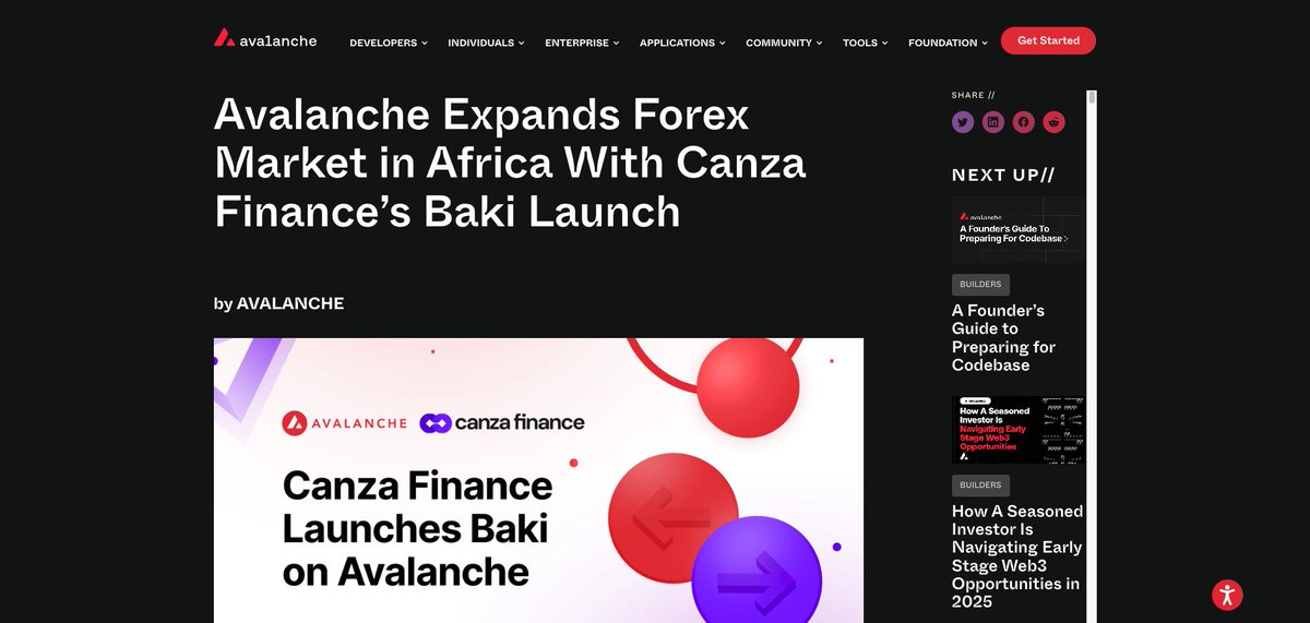 Canza_Finance's tweet photo. The Right partners

Baki is built on @avax which provides the following:

• Access to institutional partners essential for V2's success.
• Minimal transaction fees, ensuring we don't add to existing problems.. #avalanche9000
• Guidance from the @AvaLabs team to achieve optimal success.

Canza Finance is also part of the @Circle Alliance, connecting us with institutions that support our mission.