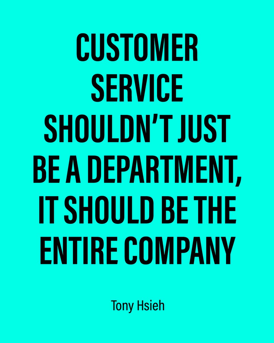 🗣️ A Monday Call To Action For Every Business Owner

This quote from the late, Tony Hsieh, is a powerful reminder that your entire business should embody a customer-first mindset.

#CustomerExperience #BrandConsistency #FutureFocused #UnifiedVoice #Designmc