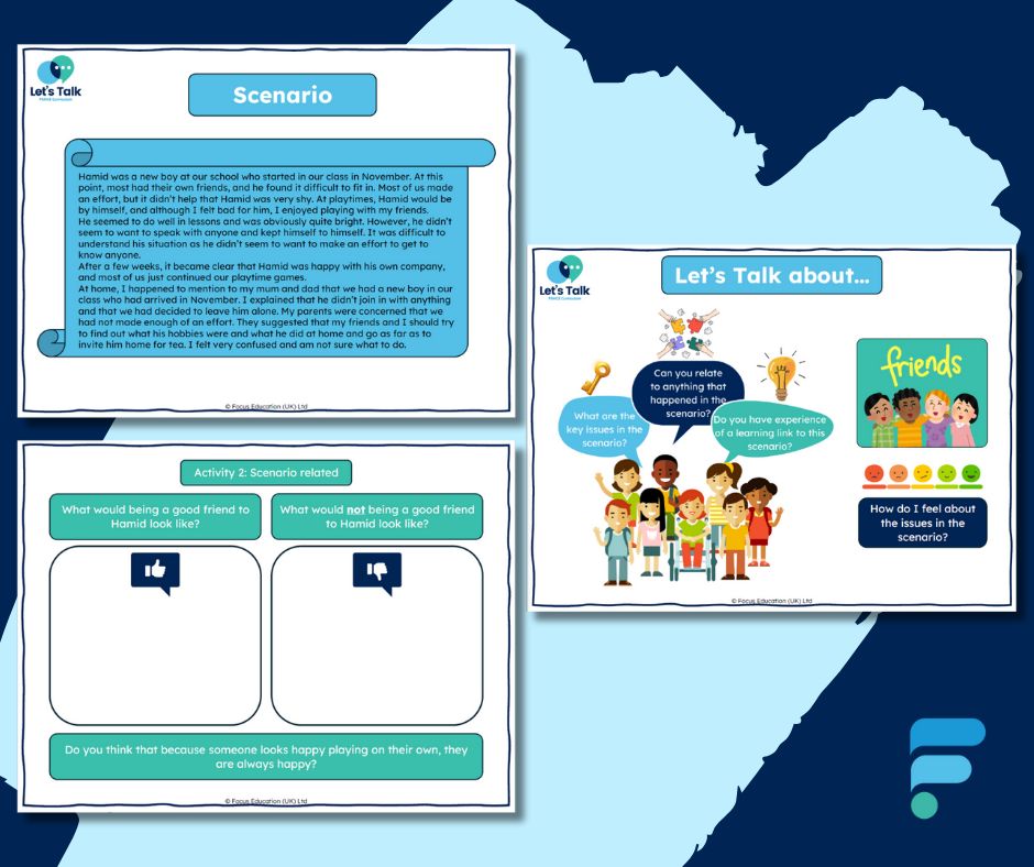 The PSHCE Curriculum, Let’s Talk, is designed to engage children from EYFS to Year 6 in discussing and debating relevant issues. It focuses on self-awareness, group dynamics, and considering how these issues affect others.

What does each issue look like?

Each issue (unit)