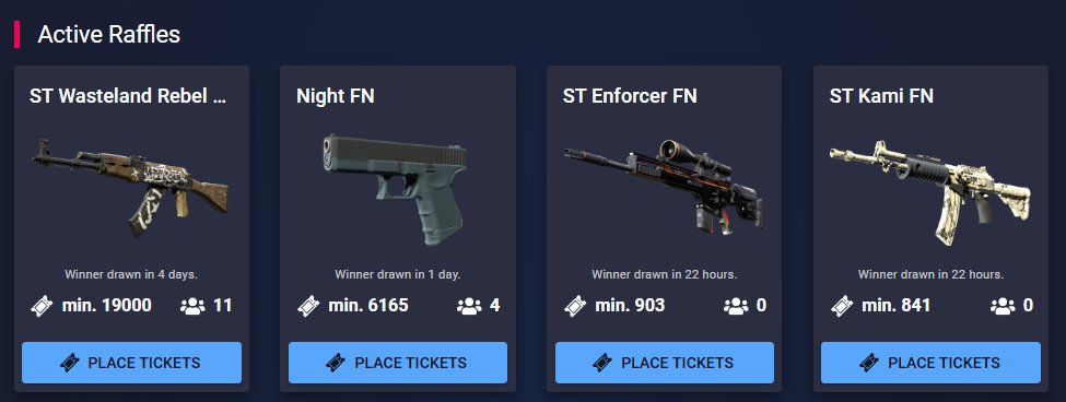 Ready to win some skins?

Just play on our Servers and use your tickets that you get by playing🎮

🎉pracc.com/play/free-skins