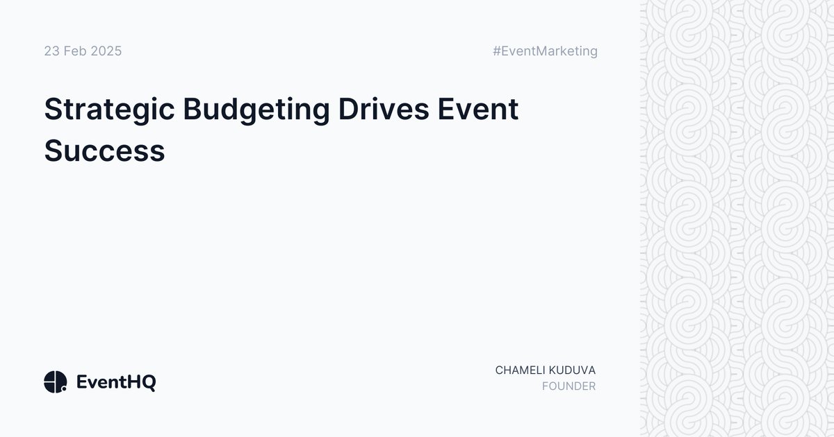 Planning an event? It’s not just about the venue and guest list.

Hidden expenses like travel and software can sneak up on you. Our latest guide breaks down essential budgeting steps and offers a reusable template to keep your finances on track.

Let’s make your next event both