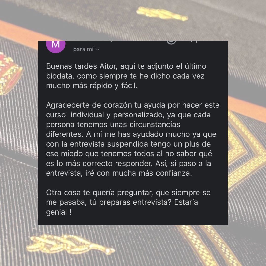 ✅ Tras el cierre del último grupo, damos por finalizada la preparación de la, cada vez más importante, prueba de Biodata/Personalidad de esta convocatoria. 

Estos mensajes reflejan tan sólo una pequeña parte de las tantísimas muestras de cariño recibidas desde que comenzamos la