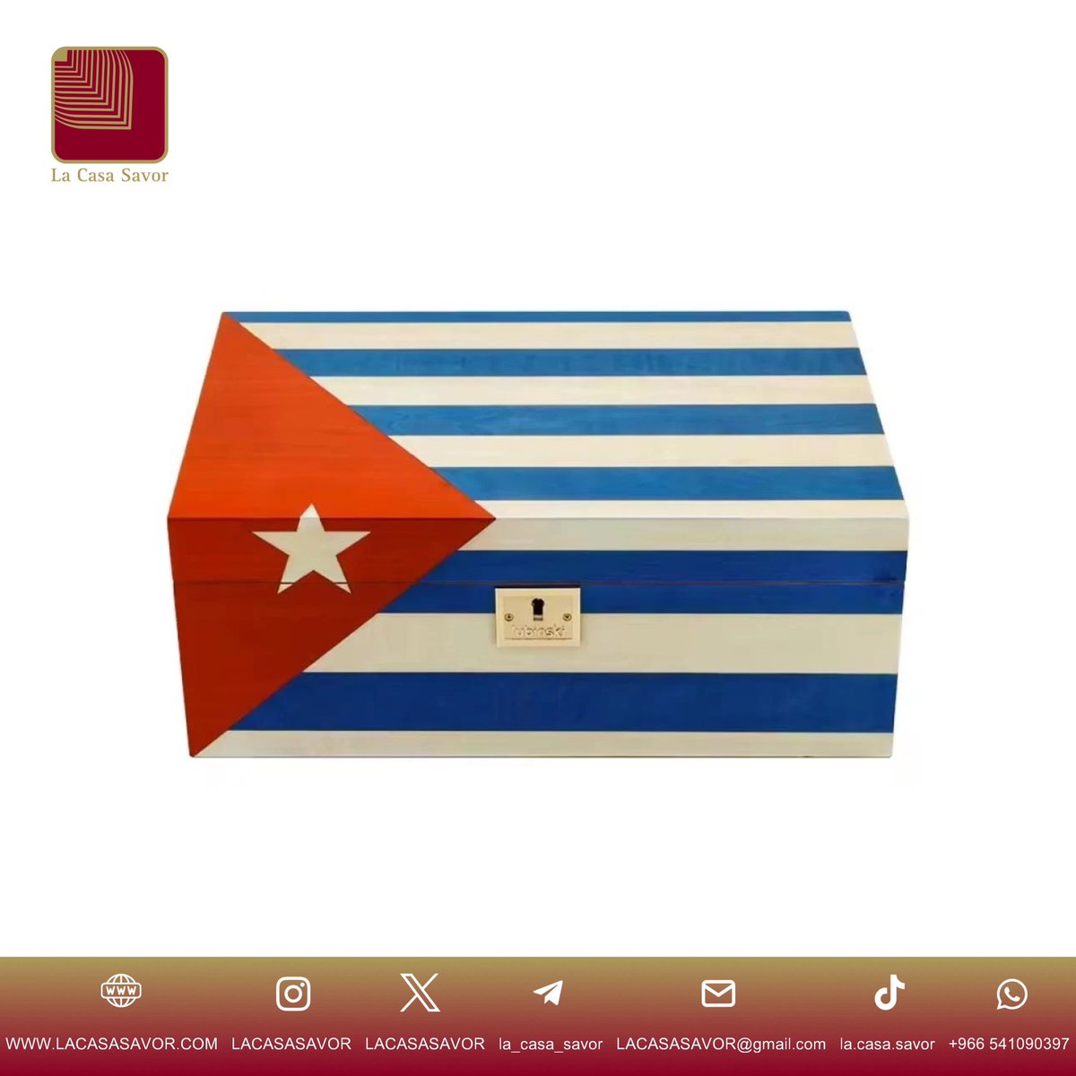 LACASASAVOR's tweet image. #هوميدور #السيجار عالي الجودة . 
هوميدور #صندوق من #خشب الارز , متوسطة الحجم يمكنه تخزين 60 - 80 من السيجار , مع مقياس #الرطوبة و قفل أمان يمنحك أفضل تجربة #للسيجار - 10058