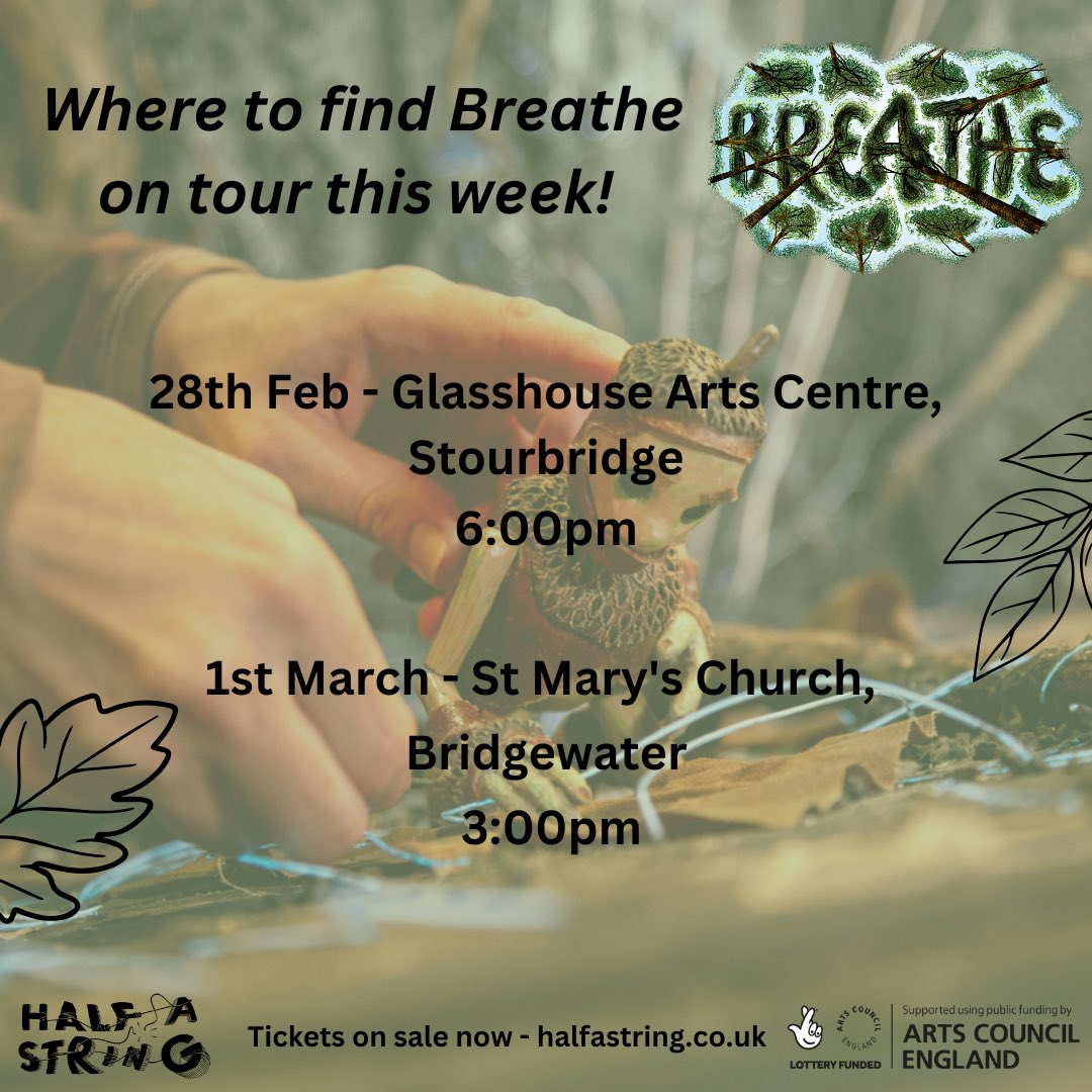 Additional shows added! Catch us in Stourbridge on the 28th Feb and in Bridgewater on the 1st March

Tickets are available here: halfastring.co.uk/tour-dates.html