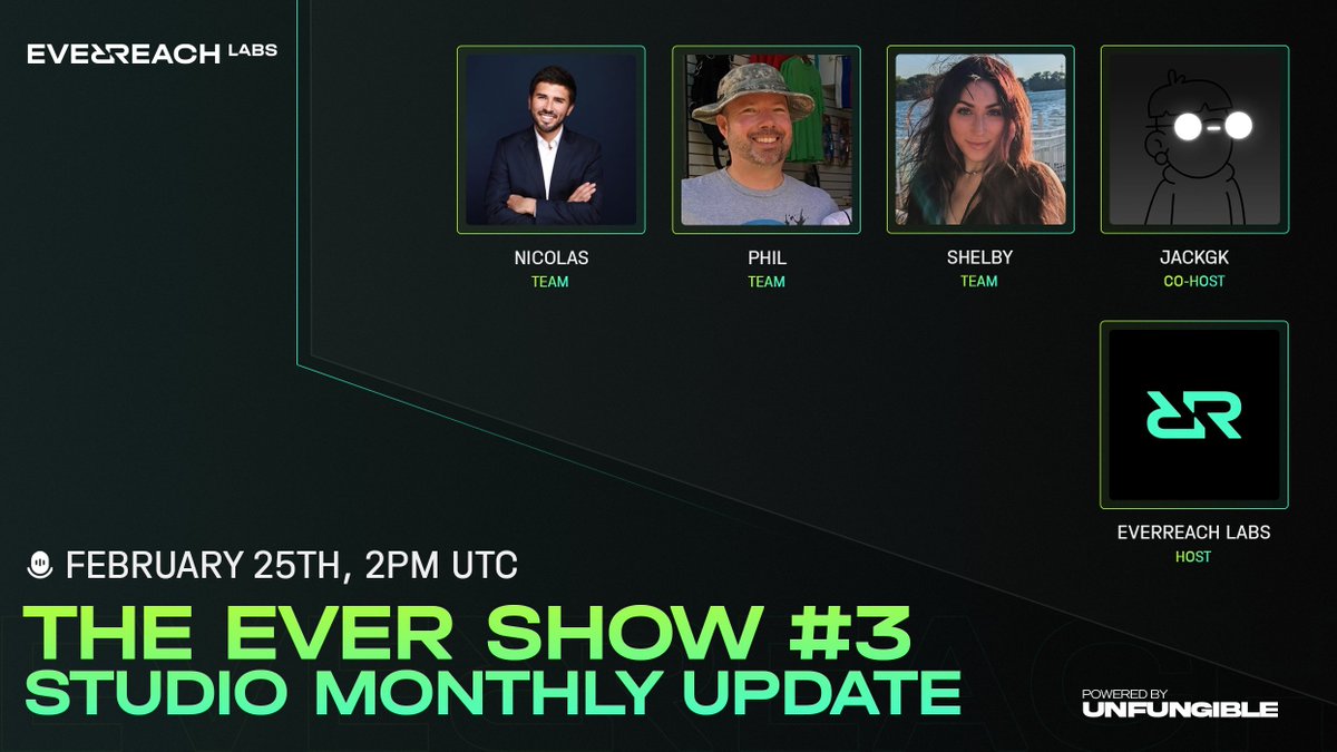 The EVER Show #3 is here 📺

Join us for a live broadcast as we dive into everything we’ve been working on in February's monthly studio update!

📅 Feb 25th, 2 PM UTC

Comment "MARA" if you're ready 🔔
