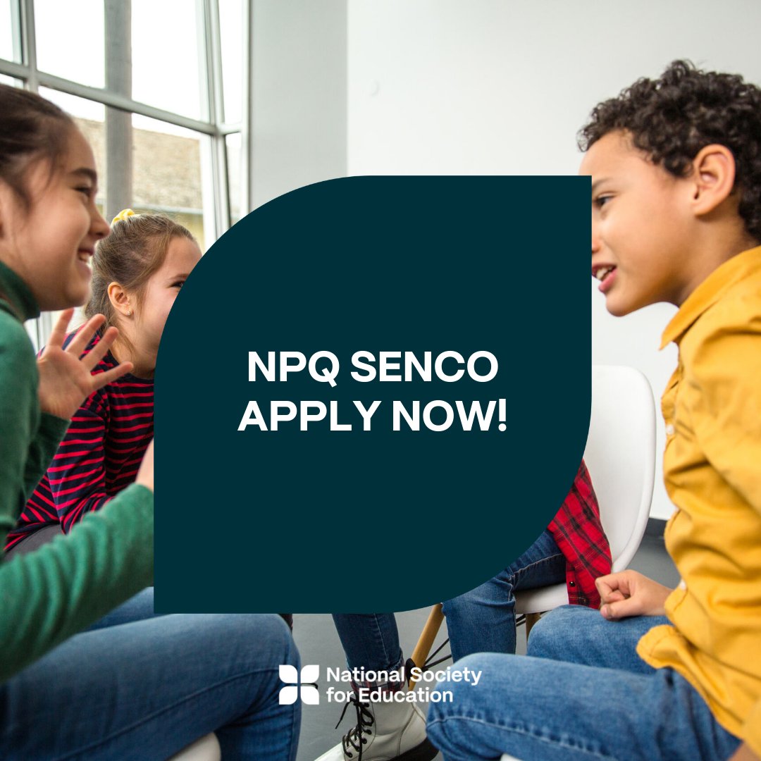 The NPQ for SENCO is a fully funded qualification for existing and aspirant SENCOs as well as those who support the SENCO in all schools, nurseries and colleges in England.  
ow.ly/6u5a50V5axc