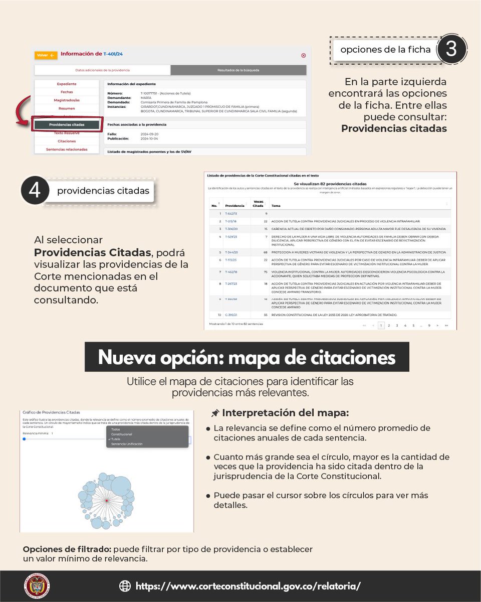 CConstitucional's tweet image. #CorteDigital | Nuevas funcionalidades en el buscador de Relatoría: corteconstitucional.gov.co/relatoria/busc…