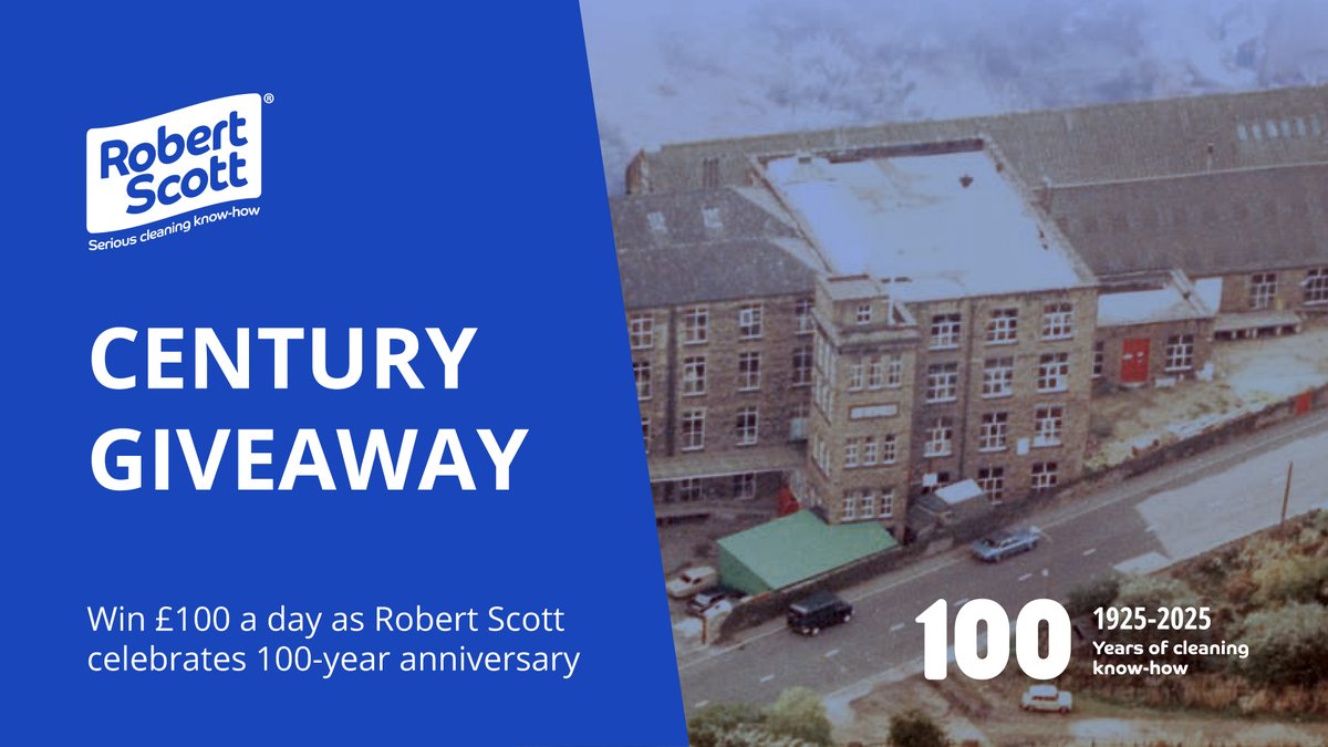 Facilities Management UK (@fmukmagazine1) on Twitter photo Leading #cleaning manufacturer and distributor, Robert Scott, is marking its 100th #anniversary with a month‑long #giveaway to recognise the commitment and loyalty of its customers.
➡️fmuk-online.co.uk/6791-win-100-a…
<a href="/RobertScottCo/">Robert Scott</a>
#facman #FacilitiesManagement #charity #celebration Leading #cleaning manufacturer and distributor, Robert Scott, is marking its 100th #anniversary with a month‑long #giveaway to recognise the commitment and loyalty of its customers.
➡️fmuk-online.co.uk/6791-win-100-a…
<a href="/RobertScottCo/">Robert Scott</a>
#facman #FacilitiesManagement #charity #celebration