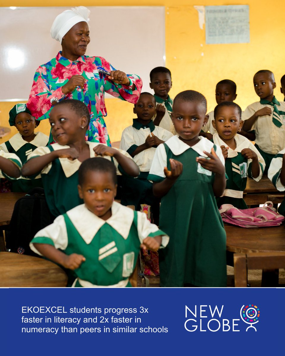 NewGlobeEdu's tweet image. Our solutions are transforming education by closing the #learninggap. #EKOEXCEL students are progressing 3x faster in literacy and 2x faster in numeracy compared to their peers in similar schools. #NewGlobe #EducationForAll