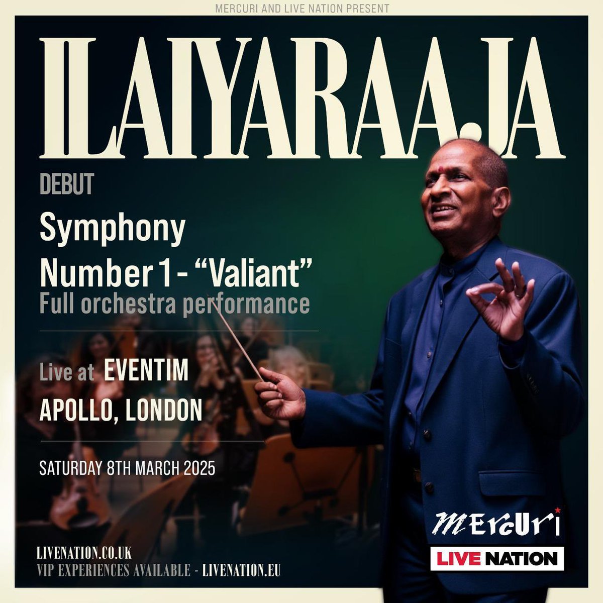 Kamal Haasan (@ikamalhaasan) on Twitter photo Maestro <a href="/ilaiyaraaja/">Ilaiyaraaja</a> , you continue to inspire. Your Symphony No. 1 тАУ 'Valiant' debut in London is set to blaze a trail across genres. The world eagerly awaits the symphonic brilliance you are about to create! Maestro <a href="/ilaiyaraaja/">Ilaiyaraaja</a> , you continue to inspire. Your Symphony No. 1 тАУ 'Valiant' debut in London is set to blaze a trail across genres. The world eagerly awaits the symphonic brilliance you are about to create!