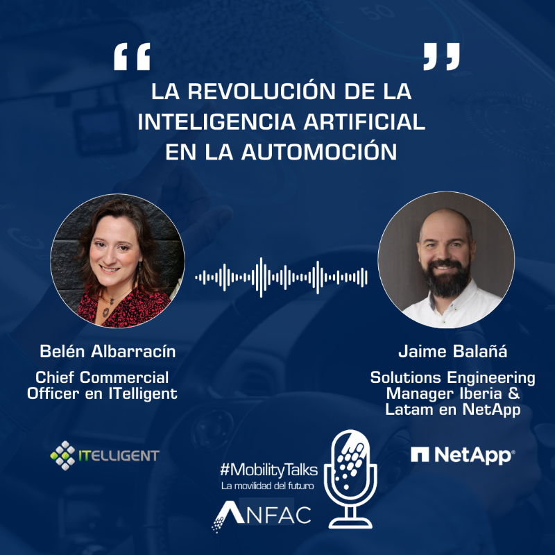 AnfacAutomovil's tweet photo. 💡¿Cuántas decisiones tomas al conducir? ¿Y si te dijera que cada vez más de esas decisiones las está tomando el coche por ti?
👉En este capítulo de #MobilityTalks, con @BelenAlbarracon, de @ITelligent_IT, y Jaime Balañá, de @NetApp.