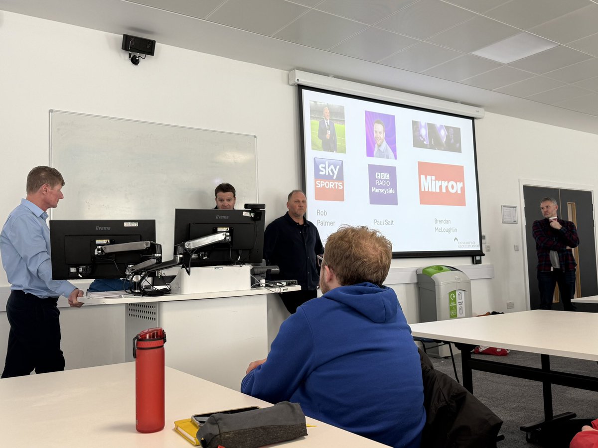 Aliyah Ahmed ✍🏼⚽️ (@aliyaha73) on Twitter photo Touch down at <a href="/LJMU/">Liverpool John Moores University</a>! It was a pleasure hearing from Sky Sports presenter, Rob Palmer and BBC Radio presenter, Paul Salt!
Thank you for the interesting and informative talk where they shared their experiences and insights into the industry, and advice to us as new journalists! Touch down at <a href="/LJMU/">Liverpool John Moores University</a>! It was a pleasure hearing from Sky Sports presenter, Rob Palmer and BBC Radio presenter, Paul Salt!
Thank you for the interesting and informative talk where they shared their experiences and insights into the industry, and advice to us as new journalists!