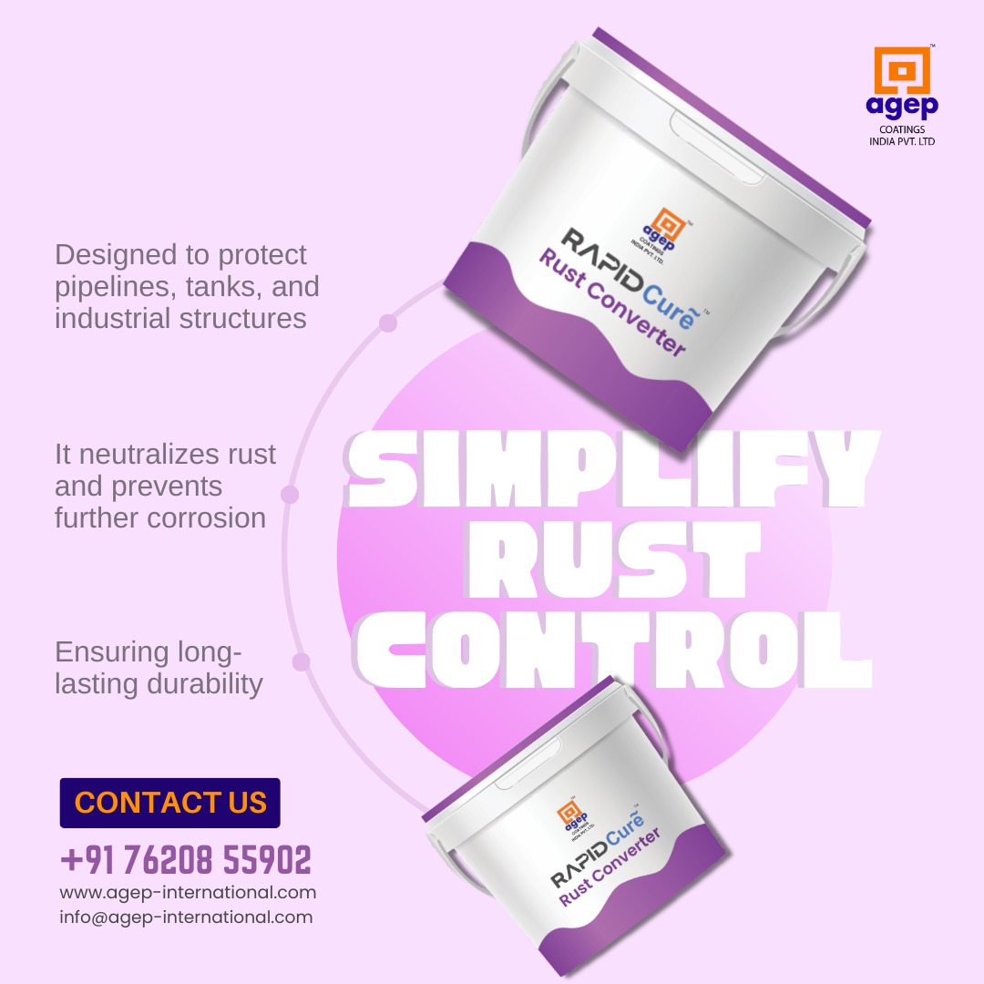 AGEPcoatings's tweet image. Rust can be a challenge, but AGEP brings you a practical solution—RapidCure Rust Converter!
Designed to protect pipelines, tanks &amp;amp; industrial structures, it neutralizes rust &amp;amp; prevents further corrosion, ensuring long-lasting durability.🛡️🔩

#RapidCure #AGEPCoatings #Rustcontrol