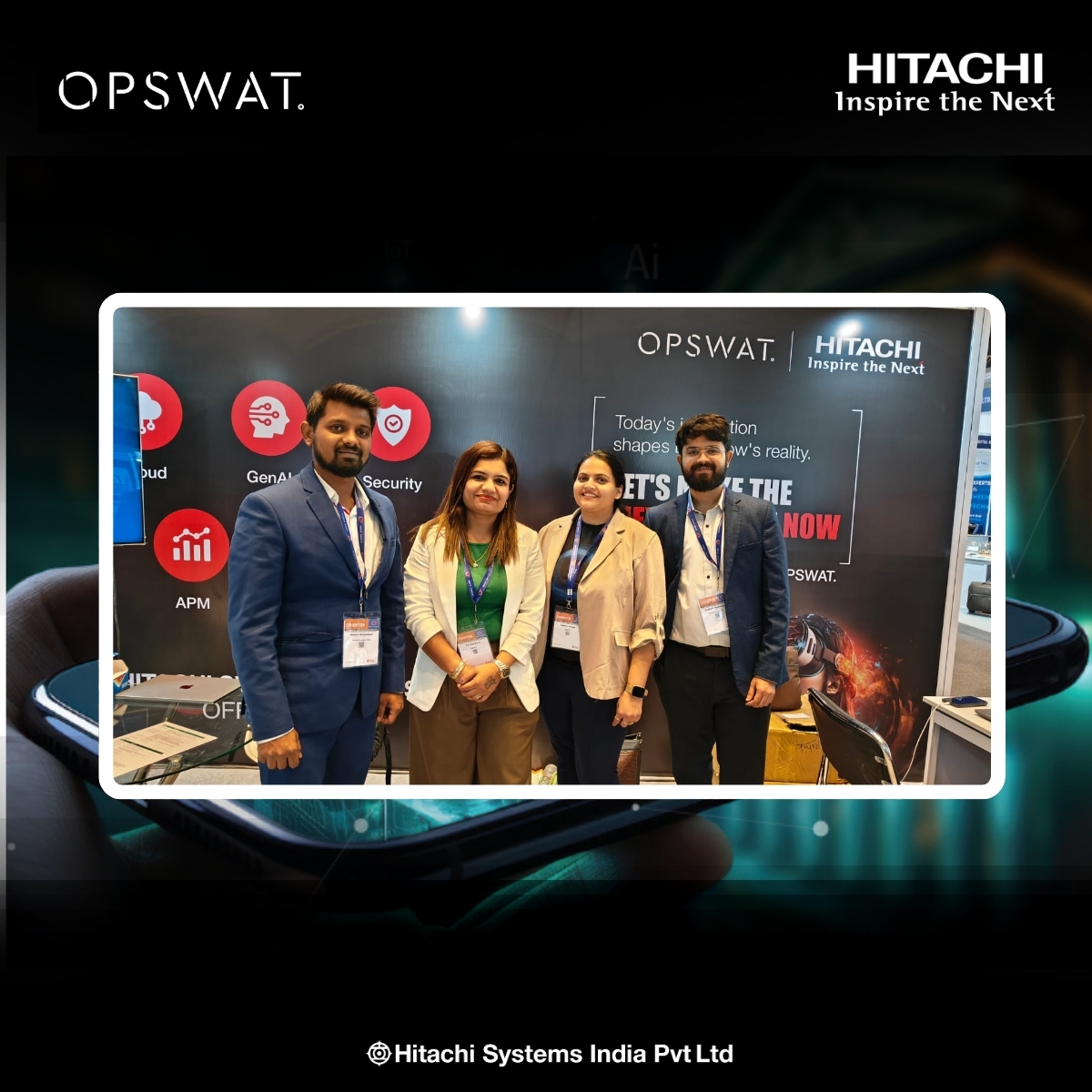 HitachiSysIndia's tweet image. We had an incredible time at the IBEX Tradefair &amp;amp; Conference, where Hitachi Systems India, in collaboration with OPSWAT, showcased cutting-edge solutions for the BFSI sector.

#IBEX2025 #CyberSecurity #BFSITech #DigitalTransformation #HitachiSystemsIndia #OPSWAT