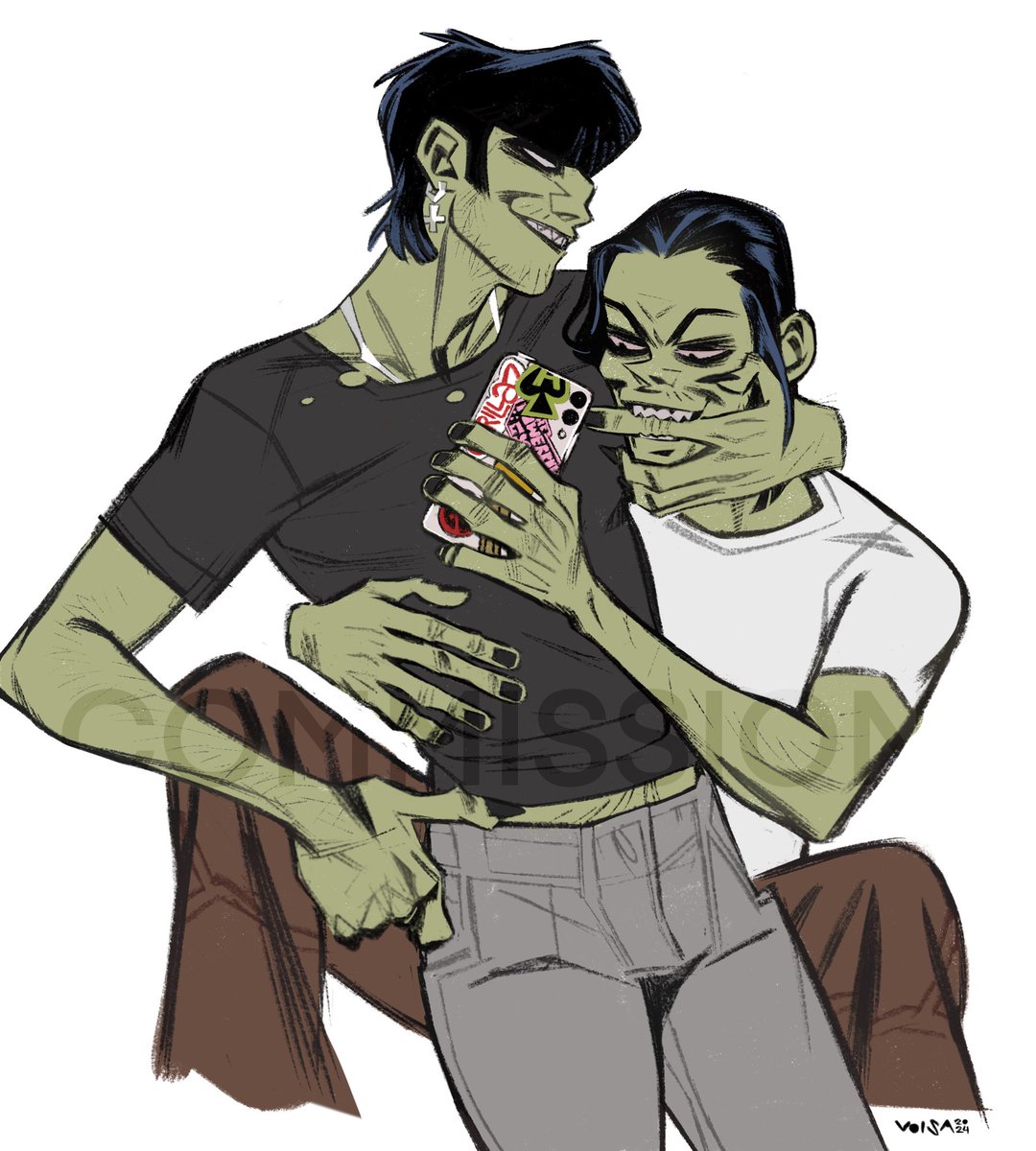 #acedoc commission!! 🧟‍♂️💚