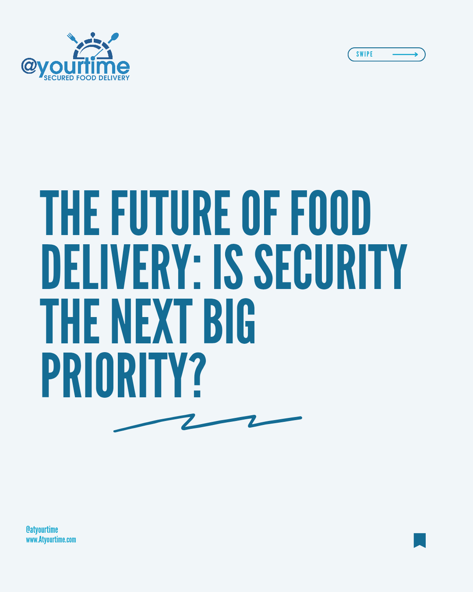 atyourtime's tweet photo. Do you think food security should be a top priority in the food delivery industry? 

Please let us know what you think in the comments section👇

#atyourtime
#deliveryservice #ordernow #packaging #takeaway #foodsafety #ukfood https://t.co/SLEee2xi09