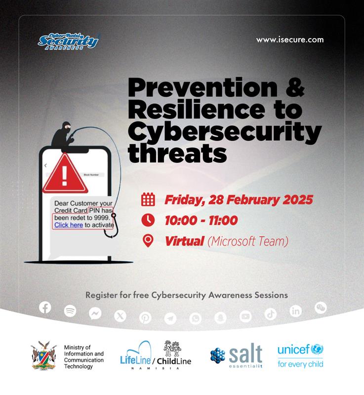 Don't be a victim to Cybercrime. Be well equiped by attending our FREE Cybersecurity sessions every Friday, 10:00 am- 11:00 am.

Register here: events.teams.microsoft.com/event/4893dbf5…