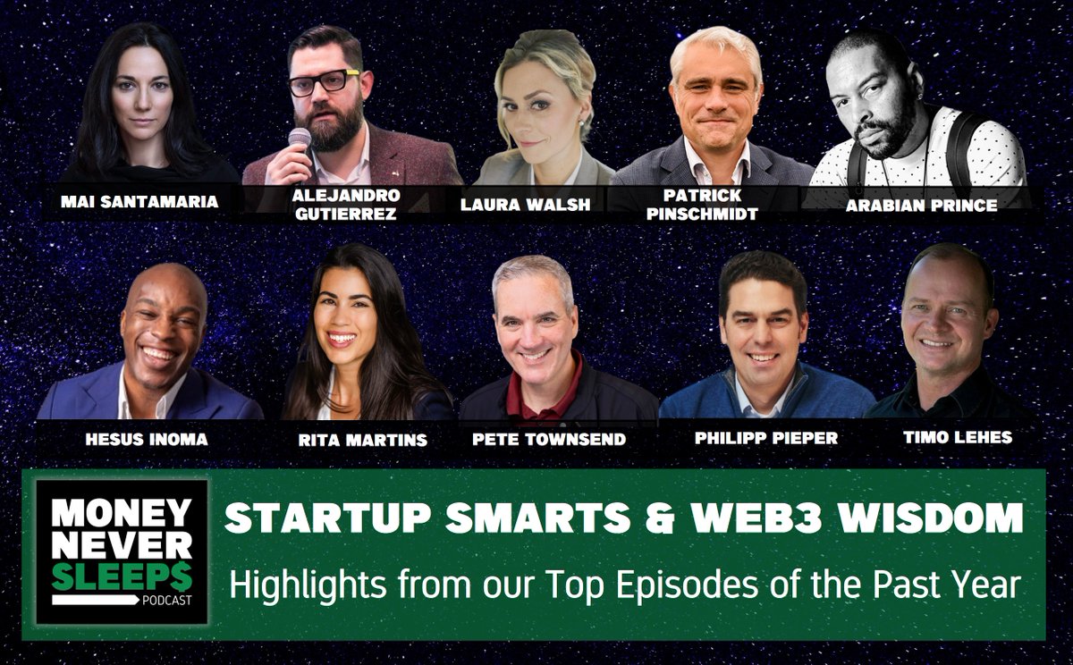 🔥 Startup Smarts &amp; Web3 Wisdom 🎙️

I pulled together a highlight reel from 8 of my favorite MoneyNeverSleeps episodes from the past year, most of which featured <a href="/Techstars/">Techstars</a> mentors dropping wisdom on web3, AI, venture capital, fintech &amp; more!

Guests:
🚀 Mai Santamaria – the role