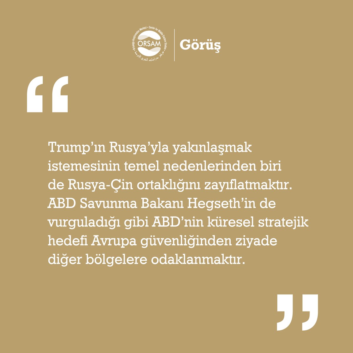 ORSAM (@orsamorgtr) on Twitter photo Görüş | Trump’ın Ukrayna İçin Barış Planı: Rusya İçin Fırsat mı Tuzak mı?
✒️Dr. Sabir Askeroğlu (<a href="/SabirAskeroglu/">Sabir Askeroğlu</a>)
🔗orsam.org.tr/tr/trumpin-ukr… Görüş | Trump’ın Ukrayna İçin Barış Planı: Rusya İçin Fırsat mı Tuzak mı?
✒️Dr. Sabir Askeroğlu (<a href="/SabirAskeroglu/">Sabir Askeroğlu</a>)
🔗orsam.org.tr/tr/trumpin-ukr…