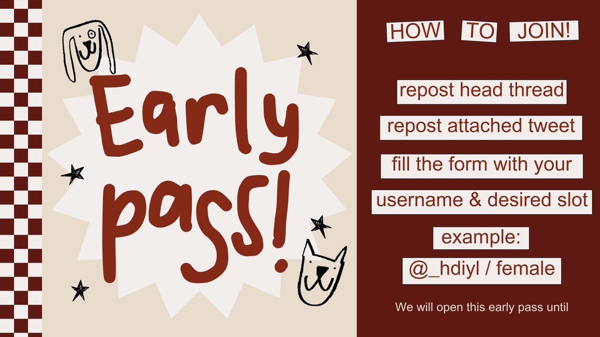 ssellakim's tweet image. ᅠ
Before starting the deep love agenda, we are offering free slots for one male and one female participant to join. All adorable friends are welcome to take part! Simply follow the rules below and be among the first to join this special opportunity. 📮⭐️
ᅠ