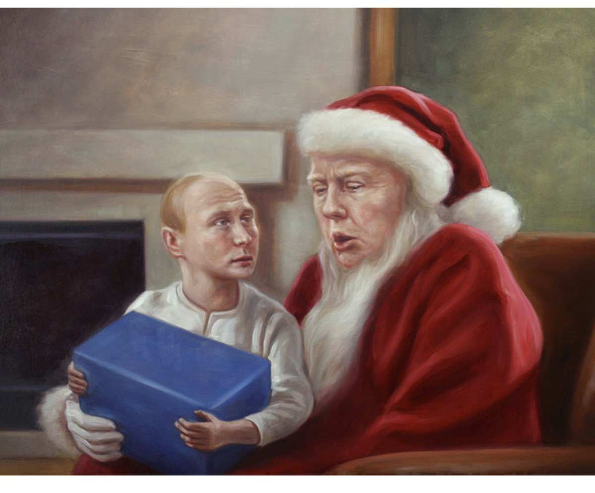 This painting was made in 2018, ”
Treat it Right, or I Take it Back ”, oil on board, 50 x 65 cm. #ukraina #ukraine #slavaukraini #stopputin #StopPutinNOW #warcriminal #trump #war #art #painting #contemporaryart #ArtistOnTwitter #artistsonx #kajstenvall