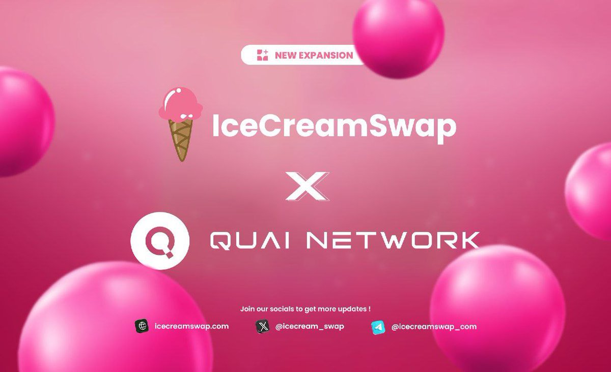 🎉New Expansion! IceCreamSwap is now live on <a href="/QuaiNetwork/">Quai Network ⚡️💵</a> Mainnet!

Experience a next-level DEX with seamless trading, top efficiency, and the best rates using our DEX on Quai Mainnet.

Start trading now: quai.icecreamswap.com