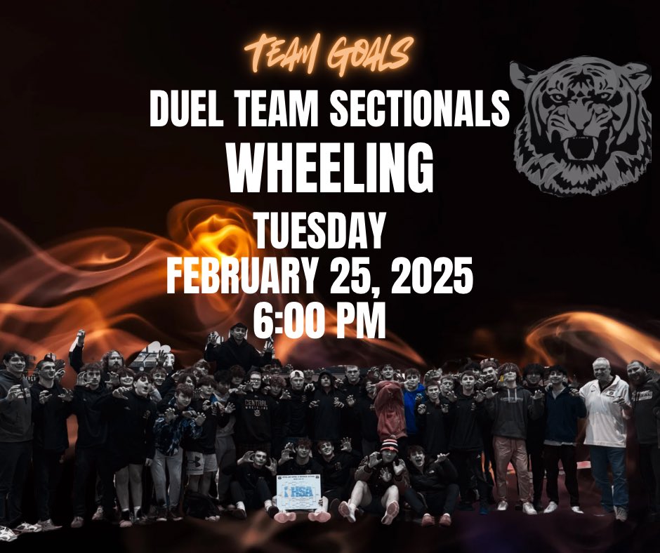 CLCTigerWrestle's tweet image. Tigers aren’t done yet! They face Wheeling at Team Duel Sectionals. #weRclc @clcathletics @CLCentralHS @IllinoisMatmen @NWHPreps @mdwojak94