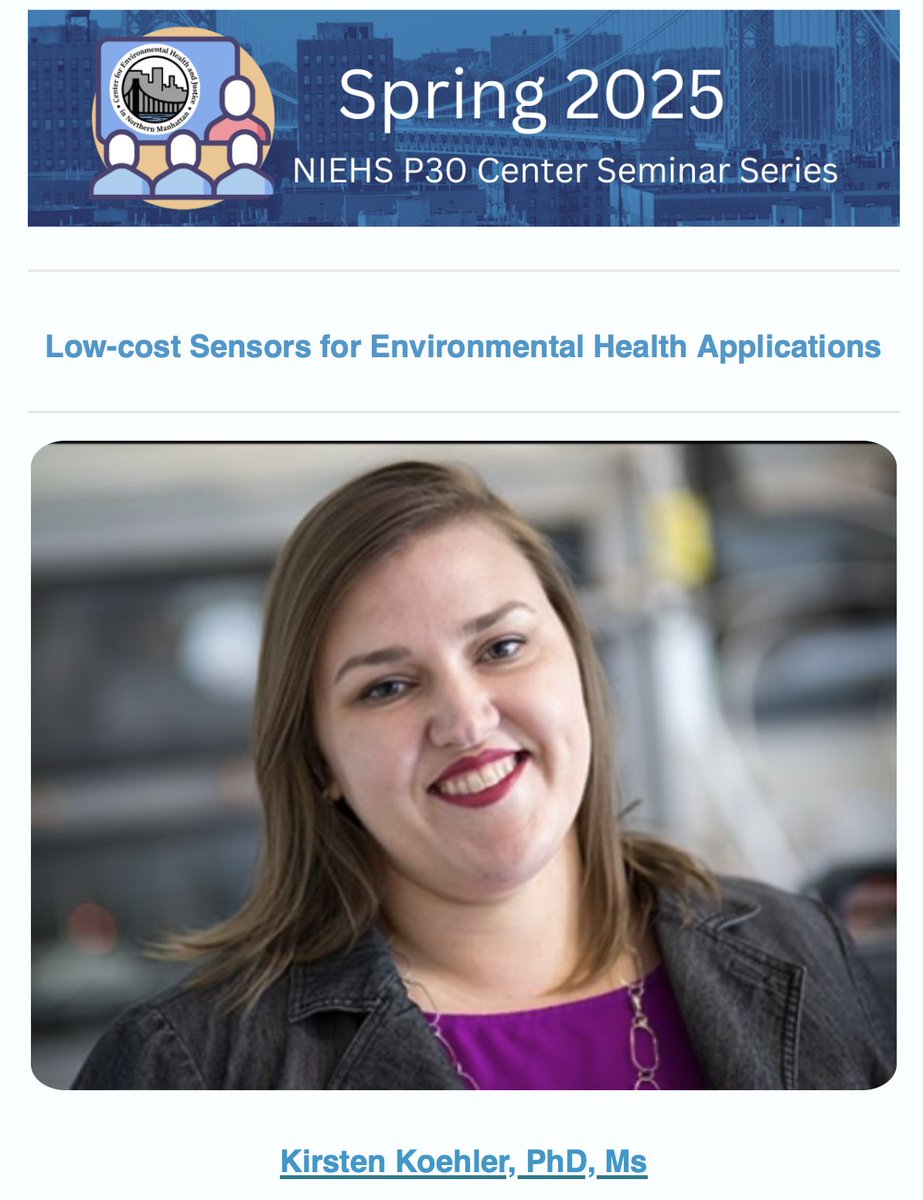 Center for Environmental Health and Justice (@cehjnm) on Twitter photo 📢This Thursday! Join us as we welcome <a href="/KirstenKoehler/">Kirsten Koehler</a> from <a href="/JohnsHopkinsSPH/">Johns Hopkins Bloomberg School of Public Health</a> for her seminar, "Low-cost Sensors for Environmental Health Applications". mailchi.mp/c17c5d917302/k… 📢This Thursday! Join us as we welcome <a href="/KirstenKoehler/">Kirsten Koehler</a> from <a href="/JohnsHopkinsSPH/">Johns Hopkins Bloomberg School of Public Health</a> for her seminar, "Low-cost Sensors for Environmental Health Applications". mailchi.mp/c17c5d917302/k…