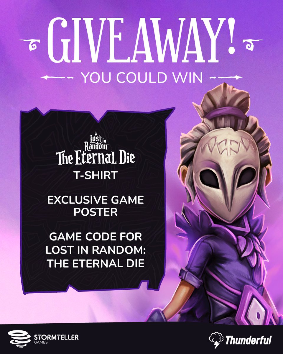🎉 It's giveaway time! 🎉

Celebrate Next Fest &amp; the release of the <a href="/_LostInRandom_/">Lost in Random: The Eternal Die - Out Now!</a>: The Eternal Die demo with our exclusive giveaway! 🎁 You could win:

👕 An original game t-shirt
🖼️ An exclusive game poster
🎮 A free game key!

Enter now: gleam.io/PgG3i/lost-in-…