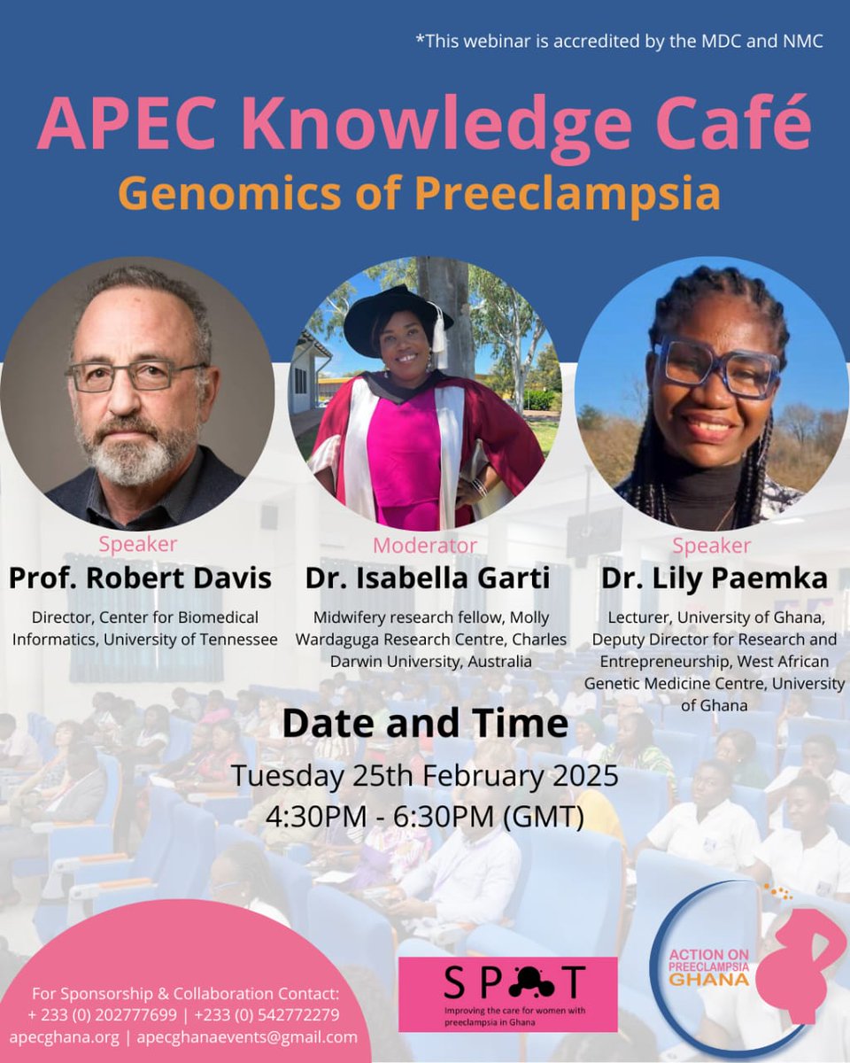IT'S TOMORROW !

JOIN US, JOIN US !

Tomorrow for our 1st webinar of the year. REGISTER NOW👇🏾:

tinyurl.com/2yrtusbz

Don't miss this opportunity to learn more about Preeclampsia !

#PreeclampsiaAwareness #WebinarAlert
#RegisterNow