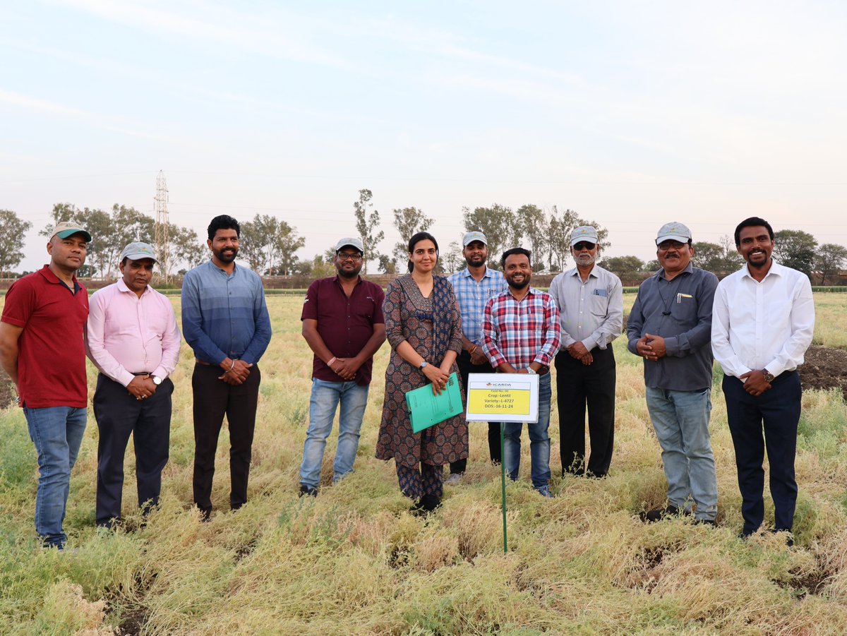 🌾 Field Visit Update! 🚜

Seed certification officer Mr. P.K. Mishra &amp; Mr. Nilesh Harode from the Madhya Pradesh Seed Certification Agency &amp; Mr. Raghuvanshi from the NSC visited <a href="/ICARDA/">ICARDA</a>-FLRP, Amlaha to inspect and monitor Lentil &amp; Chickpea Breeder Seed Production. 🌱✅