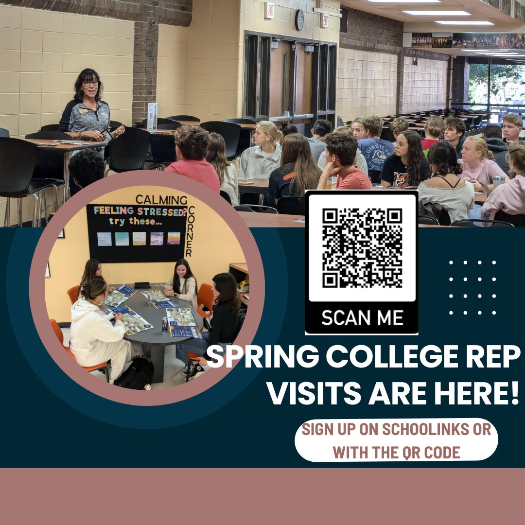 All students are welcome to meet with our college admission reps when they visit South! Spring visits are starting and will greatly expand in the Fall so check back often!