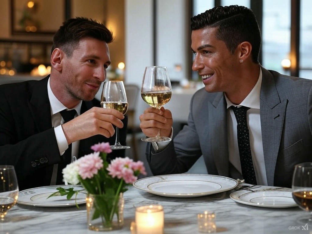 🐐 🐐 🥂 

Image: AI