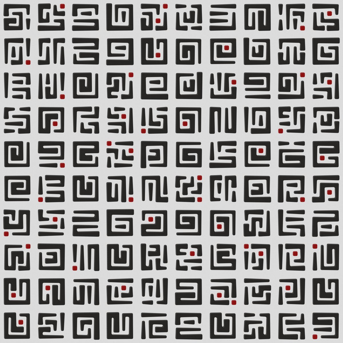 100 Algorithmic glyphs.  #javascript
