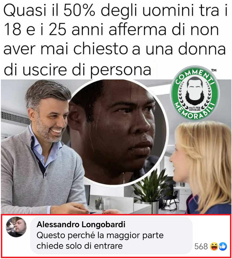 Tutto il coraggio-alpha in un dato. #benemanonbenissimo #continuatevoi #commentimemorabili