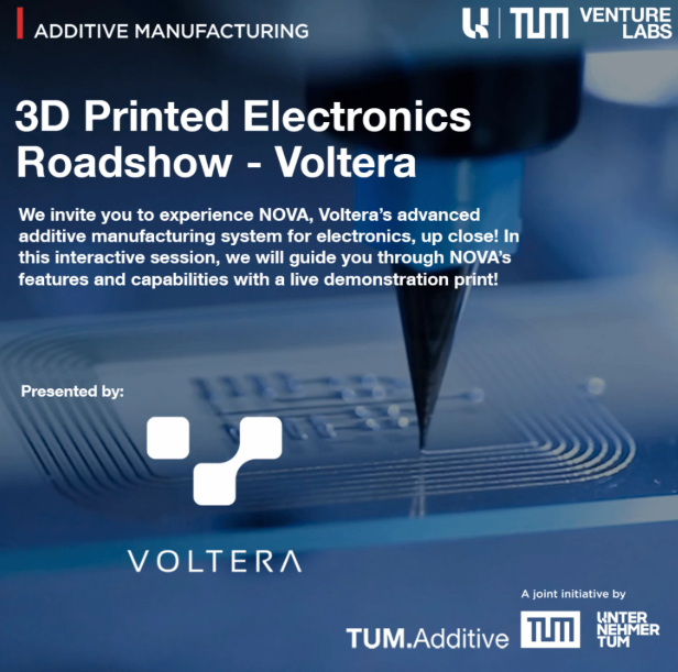 voltera_io's tweet image. We&apos;re excited to show NOVA at TUM Venture Labs in Munich on March 3 at 3 pm!

We&apos;ll do a live demonstration print and answer your questions in person.

Find the event details here: hubs.ly/Q036PKZs0

#VolteraNOVA #PrintedElectronics #FlexibleHybridElectronics #München