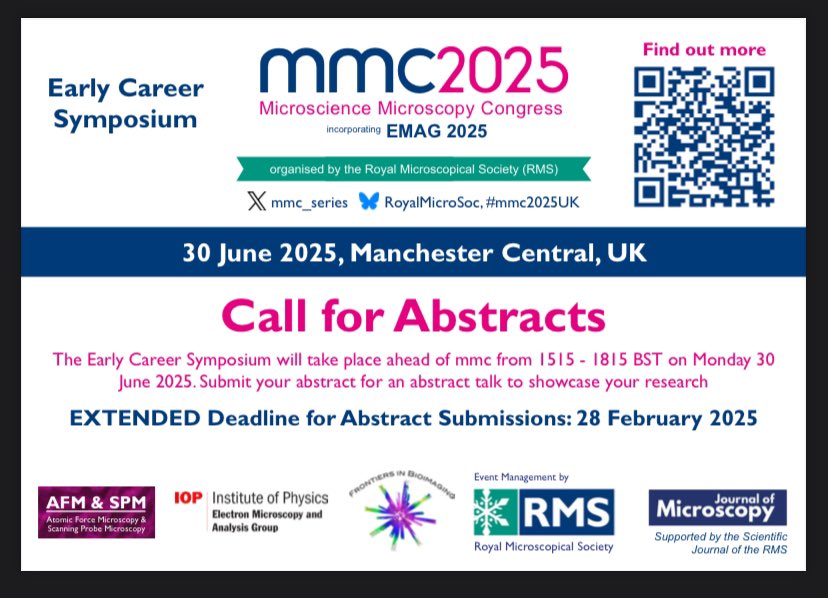 RMS Early Career Researchers (@rms_earlycareer) on Twitter photo 🔬🚨💥 EXTENDED Deadline!! Early Career Symposium abstract submission has been extended to the 28th Feb - make sure to get your submissions in! 💥🚨🔬 🔬🚨💥 EXTENDED Deadline!! Early Career Symposium abstract submission has been extended to the 28th Feb - make sure to get your submissions in! 💥🚨🔬