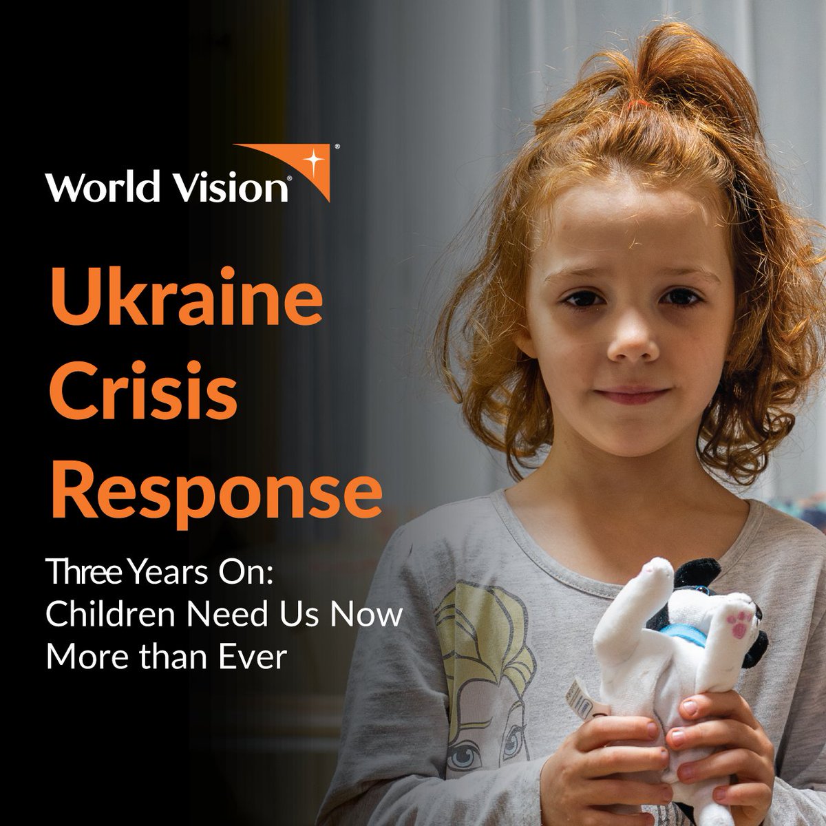 WVMEERO's tweet photo. Today marks three years since the start of the devastating war in Ukraine.

So many children have faced unimaginable loss, enduring recurring trauma and displacement.

Together, let's ensure their voices continue to be heard.

Read our press release here: https://t.co/qBtDROyJzt

Read our report here: https://t.co/UgDpXbjQGE

#ukraineconflictanniversary #UkraineConflict #UkraineThreeYears #endviolenceagainstchildren