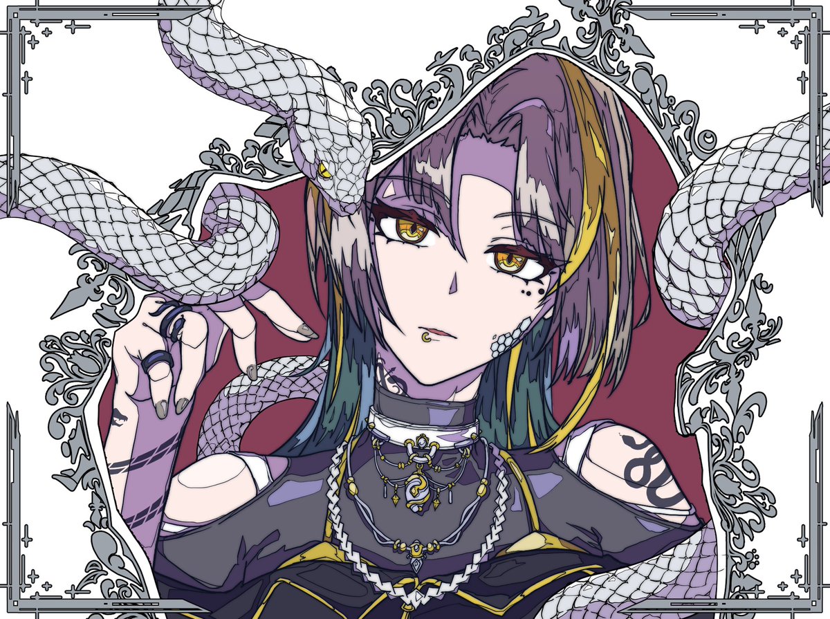 巳年なんで蛇をモチーフに色々描きました
 #オリジナル