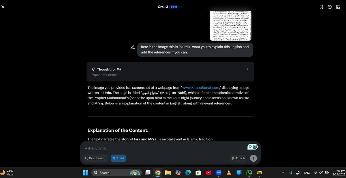 today I tried <a href="/grok/">Grok</a> for the first time to explain Urdu Text In English but the response was completely wrong even the topic has also changed, so <a href="/elonmusk/">Elon Musk</a> you have to work in this area and I am the master of this with 4 y of Exp Looking forward enhancing your company, thank you